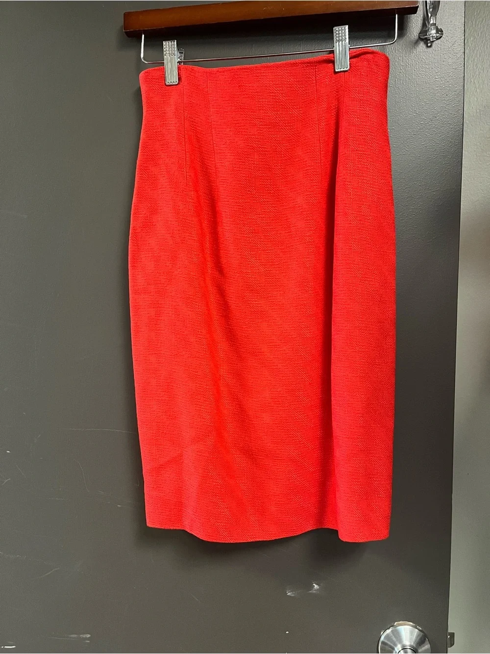 Dior Women's Bright Red Cropped Blazer and Skirt Set
